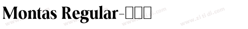Montas Regular字体转换